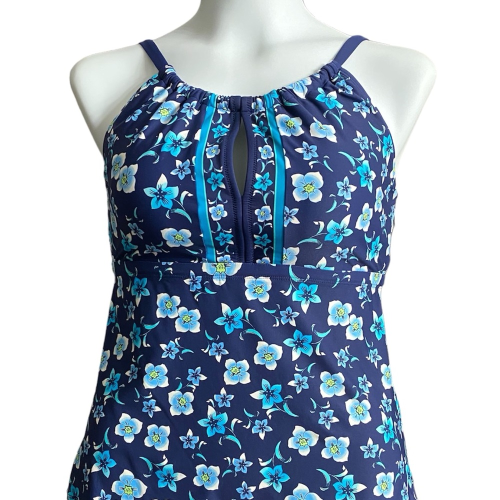 BEACH HOUSE | Blair Tankini Swim Top Spliced High Neck Floral Print 50+ UPF - Picture 4 of 14